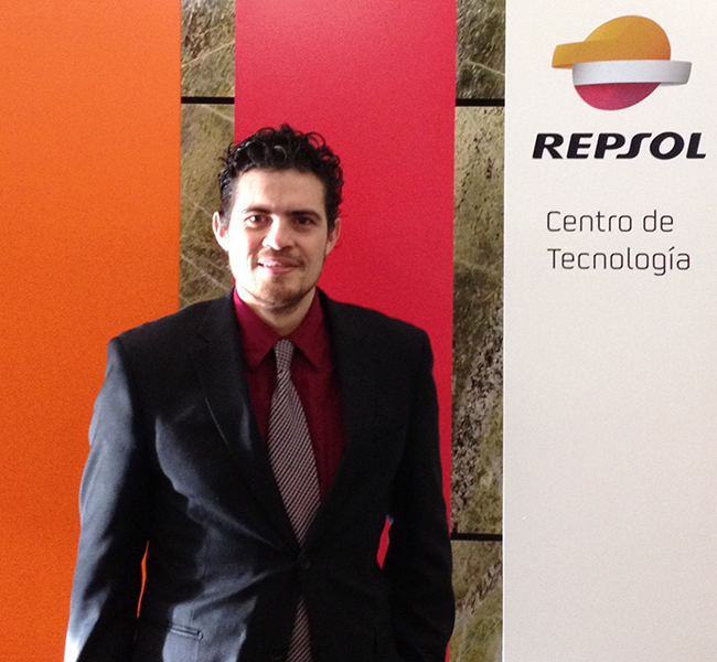 Photo of Dr. Rojas at the Repsol Technology Center in Madrid Spain.